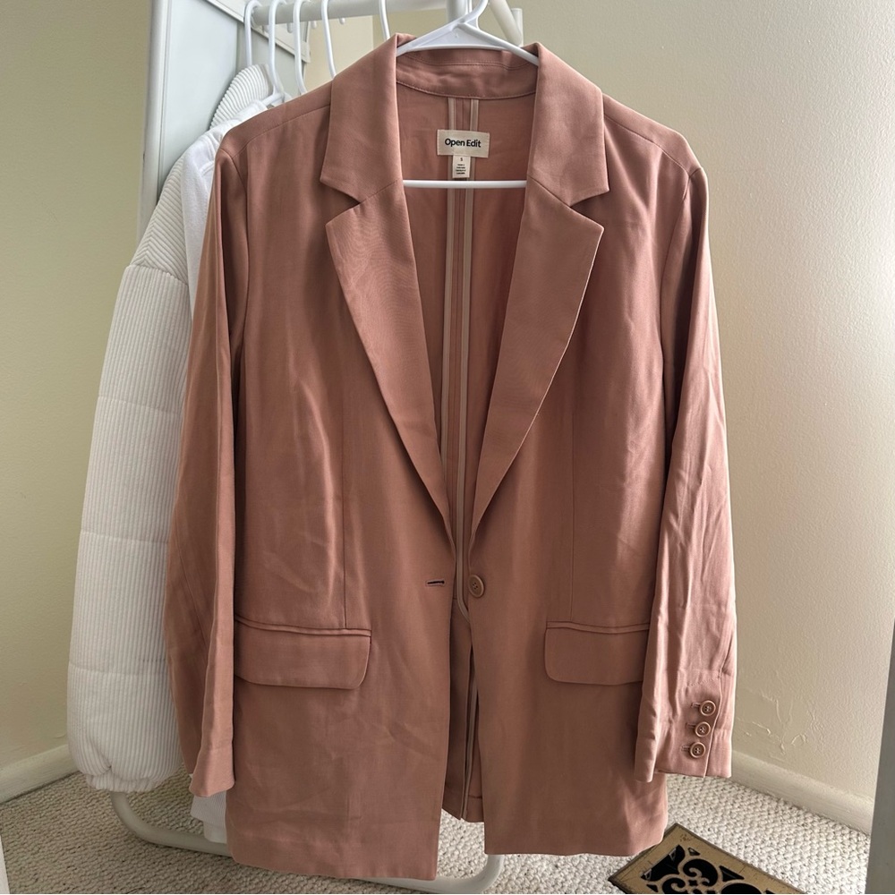 nordstroms oversized dusty rose blazer
